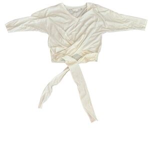 7 For All Mankind Pima Cotton Crisscross V-Neck